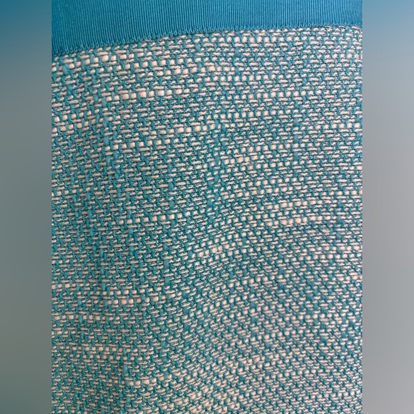 NWT Talbots Blue and White Tweed Structured Ribbon Bow Waist Shift Dress 14P - Picture 7 of 11